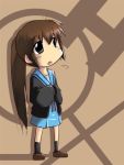  cardigan genderswap kyon kyonko long_hair looking_up lowres num ponytail school_uniform solo suzumiya_haruhi_no_yuuutsu 