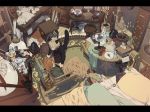  bed cat_ears cat_tail cat_tails chair honya_lala konoe lamento room scenery sleeping tail utau_tai 