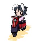  baku_taso bunny_ears chibi inaba_tewi itigekimaru lowres motor_vehicle motorcycle rabbit_ears scooter touhou vehicle 