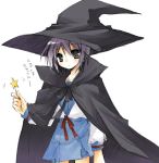  hat nagato_yuki school_uniform stick suzumiya_haruhi_no_yuuutsu suzushiro_kurumi witch_hat 