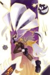  bomb capcom hat lei_lei mashiko_hiromi pantyhose purple_hair red_eyes short_hair vampire_(game) weapon 