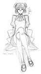  glasses gynoid kaibutsu_oujo maid mike156 monochrome sketch 