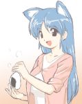  black_eyes blue_hair long_hair lowres onigiri p.house potato_house 