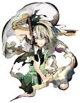  1girl banpai_akira bust dress duplicate hairband hitodama katana konpaku_youmu konpaku_youmu_(ghost) myon puffy_sleeves sheath short_hair solo sword touhou unsheathing weapon white_eyes white_hair 