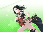  bang_dream! black_eyes black_hair blush dress guitar layer_(bang_dream!) short_hair 