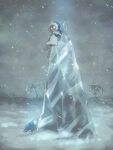  artist_name grey_sky ice ice_man mega_man_(series) outdoors poroi_(poro586) robot snowing wind 
