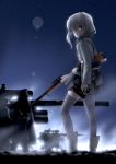  88_mm_flak binoculars boots flak gun highres k98k karabiner_98k legs lens_flare ling_(cg_sky) military night original rifle scope serious short_hair silver_hair skirt sniper sniper_rifle soldier thigh-highs thighhighs uniform weapon world_war_ii wwii zettai_ryouiki zf42 