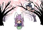  baku_taso bunny_ears chibi inaba_tewi itigekimaru rabbit_ears reisen_udongein_inaba touhou 