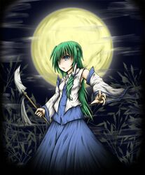 kochiya_sanae moon skirt touhou yuuhodou