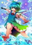  barefoot bow cirno feet luft solo touhou 