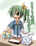  daiyousei food green_eyes green_hair ichidai_taisa necktie ribbon touhou translation_request uniform ⑨ 