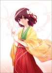  hieda_no_akyu hieda_no_akyuu irua japanese_clothes purple_eyes purple_hair short_hair touhou violet_eyes 