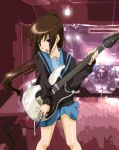  genderswap guitar hands highres instrument kyon kyonko ponytail school_uniform solo suzumiya_haruhi_no_yuuutsu wittsu 