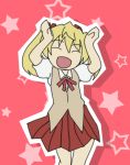  animated_gif blonde_hair caramelldansen gif lowres sawachika_eri school_rumble twintails 