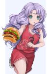  1girl basketball_uniform burger dribbling fire_emblem fire_emblem:_blazing_sword fire_emblem:_rekka_no_ken florina_(fire_emblem) purple_hair 