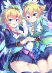  2girls amazement amazement_assistant_＜delia＞ amazement_attendant_&lt;comica&gt; blonde_hair kanzakietc multicolored_hair short_hair yuu-gi-ou 