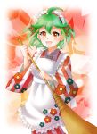  1girl ahoge green_eyes kimono multicolored_hair rin_(yuu-gi-ou_arc-v) rukana yuu-gi-ou yuu-gi-ou_arc-v 