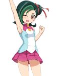  bami green_hair mizuki_kotori_(yuu-gi-ou_zexal) multicolored_hair school_uniform yuu-gi-ou yuu-gi-ou_zexal 