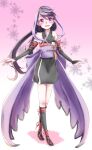 1girl alternate_costume full_body japanese_clothes kimono kurosaki_ruri long_hair multicolored_hair purple_hair risacan6627 yuu-gi-ou yuu-gi-ou_arc-v 