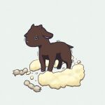  black_eyes cold commentary_request full_body gen_8_pokemon grey_background hatoro_kuroyoshi highres no_humans pokemon pokemon_(creature) shearing solo standing trembling wool wooloo 