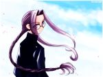  1280x960 fate/stay_night fate_(series) glasses long_hair purple_hair rider sky very_long_hair wallpaper 