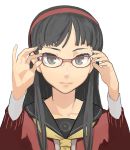  amagi_yukiko bad_id black_hair glasses grey_eyes hairband persona persona_4 ri-man ryman 