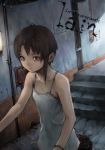  chemise hair_ornament hairclip iwakura_lain red_eyes serial_experiments_lain short_hair tank_top yuzu_(yuzu_nooto) 