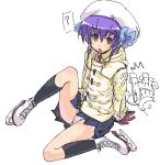  bad_id hat ice_skates koma_(artist) night_wizard panties purple_hair shiho_elis skates underwear 
