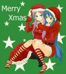  christmas hiiragi_kagami izumi_konata kochoko lucky_star santa_costume 
