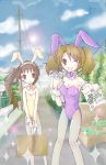  bunny_ears bunny_girl bunnysuit fishnet_pantyhose fishnets genderswap highres koizumi_itsuki koizumi_itsuki_(female) kyon kyonko long_hair nishikawa_rina pantyhose rabbit_ears suzumiya_haruhi_no_yuuutsu 