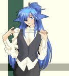  blue_hair crossdressinging eyepatch follower_(yagisaka_seto) imageboard_colors lowres oekaki original seto solo teacher yagisaka_seto 