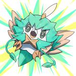  commentary_request cosplay creature decidueye decidueye_(cosplay) full_body gen_7_pokemon grey_eyes highres no_humans open_mouth pokemon pokemon_(creature) rowlet seboniruca signature solo starter_pokemon talons 