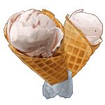  commentary english_commentary food food_focus ice_cream ice_cream_cone napkin no_humans original photorealistic realistic simple_background still_life studiolg waffle_cone 
