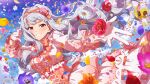  blush dress idolmaster_million_live!_theater_days long_hair pink_eyes shijou_takane smile white_hair 