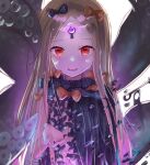  1girl abigail_williams_(fate) absurdres bangs blonde_hair blush breasts fate/grand_order fate_(series) forehead glowing glowing_eye highres keyhole long_hair long_sleeves looking_at_viewer lshiki open_mouth parted_bangs red_eyes sidelocks small_breasts smile third_eye 