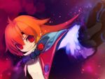  close-up gloves grin headband lina_inverse long_hair orange_hair outstretched_arm outstretched_hand puti_devil reaching red_eyes redhead slayers smile solo sparkle 