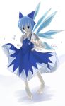  bow cirno haro_(artist) pale_skin solo touhou wings 