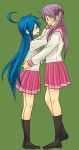  hiiragi_kagami hug izumi_konata kochoko lucky_star multiple_girls school_uniform serafuku 