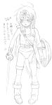  cosplay crossover dragon_quest dragon_quest_iv heroine_(dq4) izumi_konata kochoko lucky_star monochrome sketch solo translated translation_request 