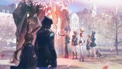  1other 2boys 4girls aigis_(persona) albino amada_ken amiya_(arknights) android animal animal_ears aqua_hair aqua_sweater arknights armband arrow_(projectile) belt black_capelet black_coat black_gloves black_hairband black_jacket black_pants black_shoes black_skirt black_socks blonde_hair blue_hair brown_hair capelet cherry_blossoms clear_sky clothed_animal coat collar day doctor_(arknights) dog door european_architecture evoker fake_wings falling_petals finger_cannon from_behind game_asset gloves gold_hairband grey_dog gun hairband hand_in_pocket headphones highres holster hood hood_up hooded_coat jacket joints kneehighs koromaru_(persona) loafers long_hair looking_at_another miniskirt multiple_boys multiple_girls non-web_source official_art open_clothes open_jacket outdoors pants pantyhose persona persona_3 persona_3_reload petals pink_petals pleated_skirt ponytail quiver rabbit_ears rabbit_girl red_armband red_light rhodes_island_uniform robot_ears robot_joints s.e.e.s school_uniform shiba_inu shirt shoes short_hair shoulder_belt sidelocks skirt sky socks standing sweater takeba_yukari thigh_holster tree visor_cap weapon white_belt white_pantyhose white_shirt white_socks wings yamagishi_fuuka yuuki_makoto_(persona_3) 