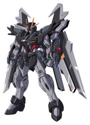  absurdres beam_gun beam_weapon commission directed-energy_weapon energy_gun full_body gundam gundam_seed gundam_seed_c.e._73:_stargazer gundam_seed_freedom highres ibuki_sakura_(sgw_v07) mecha mecha_focus mechanical_wings no_humans rising_freedom_gundam robot science_fiction simple_background skeb_commission standing strike_noir v-fin weapon white_background wings yellow_eyes 