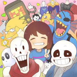  0_0 1:1 2021 2d 3girls 3others 6+boys alphys ambiguous_gender animal animal_ears animal_nose annoying_dog anthro armor asgore_dreemurr beard black_eyepatch blonde_hair blue_jacket blue_shirt blue_shorts blue_skin blue_soul_(utdr) body_fur brothers brown_hair buck_teeth cape child colored_sclera colored_skin colored_teeth cousins cyan_soul_(utdr) delta_rune_(symbol) delta_rune_print digital_media dog double_horizontal_stripe droopy_ears ear_fins endogeny everyone eyepatch facial_hair fangs female fins fish fish_girl floppy_ears flower flowey_(undertale) frisk_(undertale) furry furry_female furry_male ghost gloves goat goat_boy goat_ears goat_girl goat_horns gradient_background greater_dog green_soul_(utdr) grey_hood grin head_fins heart high_ponytail hollow_eyes hood hood_down hooded_jacket horizontal-striped_clothes horns human humanoid jacket lizard lizard_girl long_hair long_sleeves looking_at_viewer male mammal mettaton mettaton_(box) monster monster_boy monster_girl multicolored_background multiple_animal_ears multiple_boys multiple_girls multiple_others napstablook non-humanoid_robot open_clothes open_jacket open_mouth orange_soul_(utdr) papyrus_(undertale) pink_stripes plant ponytail purple_robe purple_soul_(utdr) red_cape red_gloves red_hair red_soul_(utdr) reptile reptile_girl robe robot robot_boy sans_(undertale) scalie sentient_flower sharp_teeth sheet_ghost shirt short_hair shorts siblings skeleton skin_fangs slit_pupils smile soul_(utdr) striped_clothes striped_shirt teeth temmie tentendj10 thumbs_up toriel two-tone_shirt undead undertale undyne upper_body utdr_(toby_fox) v white_armor white_dog white_fur white_gloves white_horns white_shirt white_sleeves yellow_flower yellow_sclera yellow_skin yellow_soul_(utdr) yellow_teeth yellow_trim 