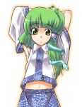  belly_button duplicate gengorou green_hair kochiya_sanae konpaku_youmu navel touhou 