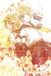  flower kagamine_rin kasuga_sunao siblings twins vocaloid 