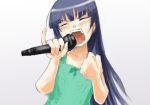  higurashi_no_naku_koro_ni lowres microphone pinky_out singing 