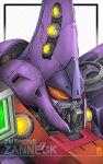  character_name denjyou23 gundam highres looking_ahead mecha mobile_suit orange_eyes science_fiction solo upper_body victory_gundam white_background yellow_eyes zanneck zanscare 