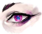  1other blue_eyes eye_focus eyelashes eyeshadow looking_at_viewer makeup multicolored multicolored_eyes original pigeon666 pink_eyes solo 