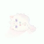  :&lt; animalization bede_(pokemon) bow bowtie cat closed_mouth commentary_request eyelashes full_body lying on_side paws pokemon pokemon_(game) pokemon_swsh solo violet_eyes zzzpani 