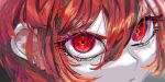  1girl absurdres blurry blurry_background chromatic_aberration close-up closed_mouth colored_skin eye_focus eyelashes hair_between_eyes highres long_eyelashes looking_at_viewer medium_hair multicolored_eyes original red_eyes red_theme roitz_(_roitz_) solo upper_body white_skin 