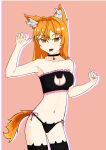  1girl absurdres cat_lingerie highres kitsune matsurito meme_attire original self_upload solo 